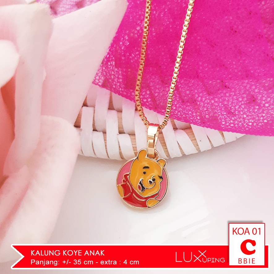 KOA 001 Kalung Anak Koye Kucing Marie Aristocats Winnie The Pooh Koye Xuping Anak Kalung Tsum Tsum Anak Kalung Lucu Perhiasan Anak Set Aksesoris Anak Perempuan Luxx Xuping