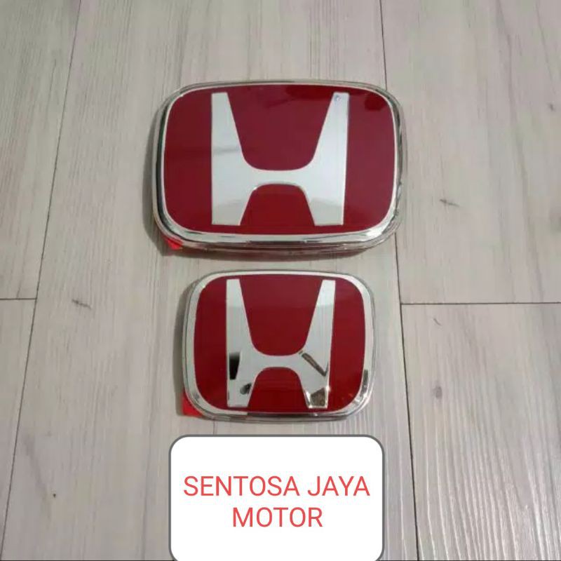 EMBLEM LOGO HONDA MERAH ORIGINAL HRV CRV BRV JAZZ MOBILIO