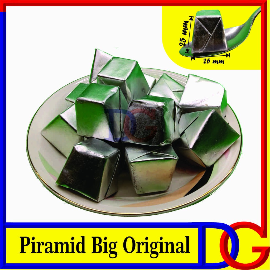 

Coklat piramid Big / Besar Original isi Mede Almond 1/2 kg