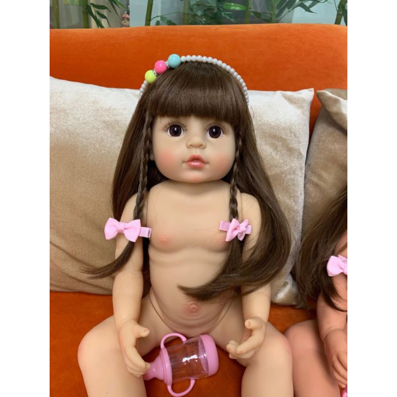 Ready depan Boneka Reborn Bayi Full Silikon 55 cm Jumbo Premium Bisa Mandi Mewah Cantik