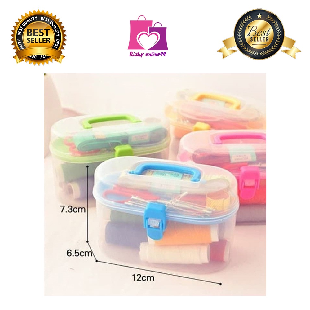 rizkyonline88 alat jahit set box / sewing kit box