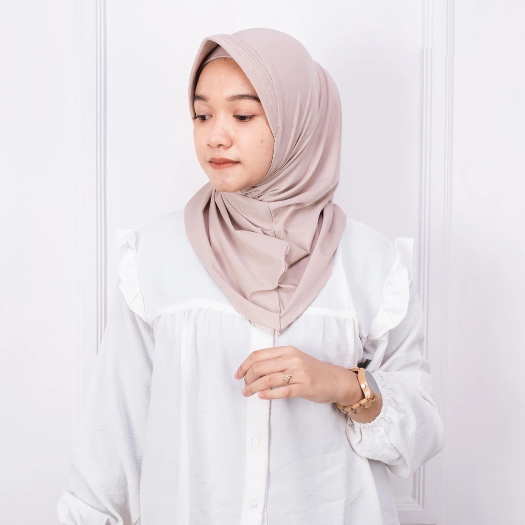 𝗖𝗮𝗿𝗲.𝗶𝗻 Jilbab Instan Pet Basic Sporty Jersey | Hijab Voly Sport Runing