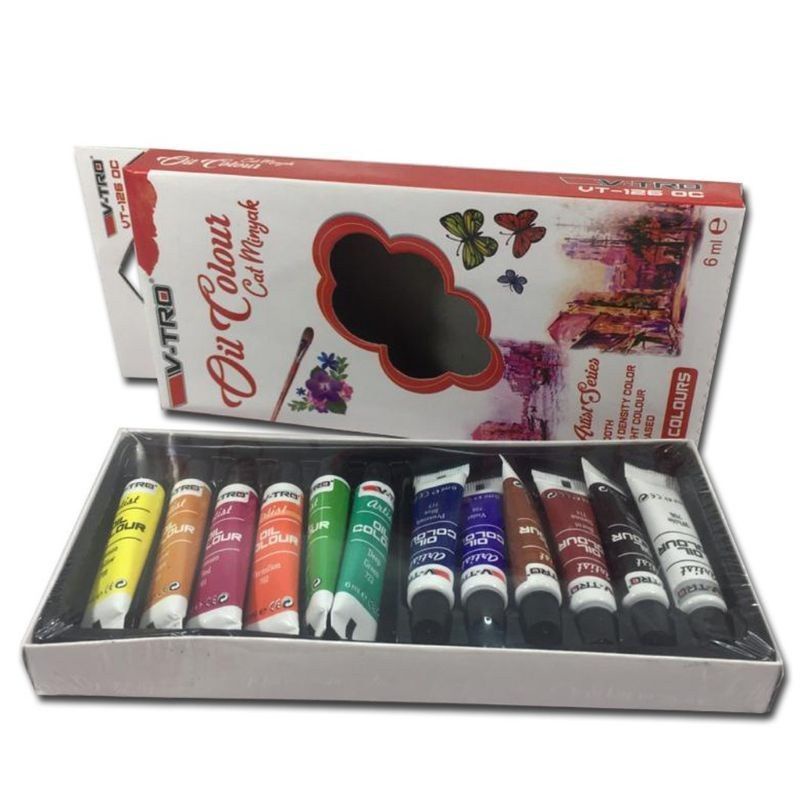 

Cat Minyak Oil Color V-Tro VT-126OC Set 12 Warna Tube @6ml