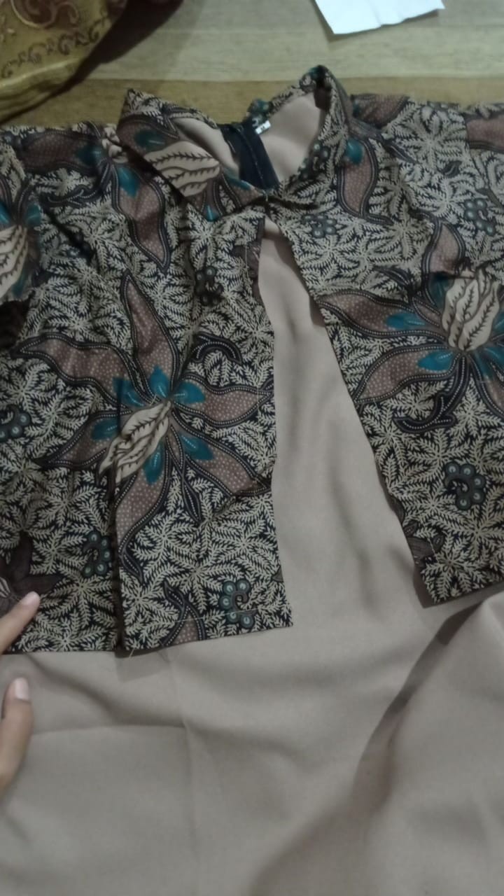 Tey-20 Batik Wanita Asj Sa Hrb026 Kenongo Kemeja Tosca Cantik