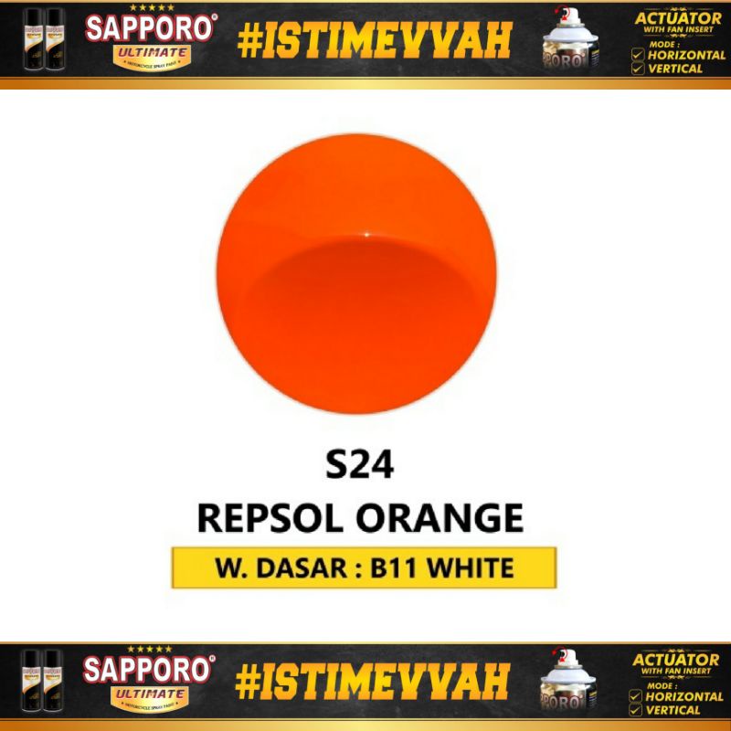 sapporo ultimate repsol orange S24 400ml cat semprot spray paint