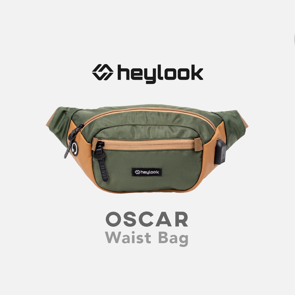 Tas Selempang Pria Waist Bag Nylon Oscar Pria Waist Bag Distro HEYLOOK Official
