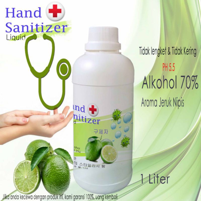 Hand sanitizer 1 liter kesehatan varian wangi segar bisa dipilih cepat kering dan tidak lengket sudah ada izin edar resmi by Oke sabun suplayer