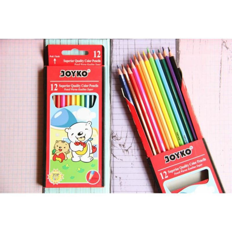 

Pensil Warna JOYKO Panjang 1Pack Isi 12 Pensil Warna