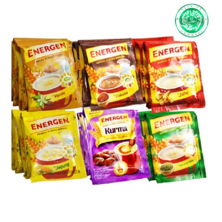 

Energen 34 g isi lebih banyak ( isi 10 pcs)