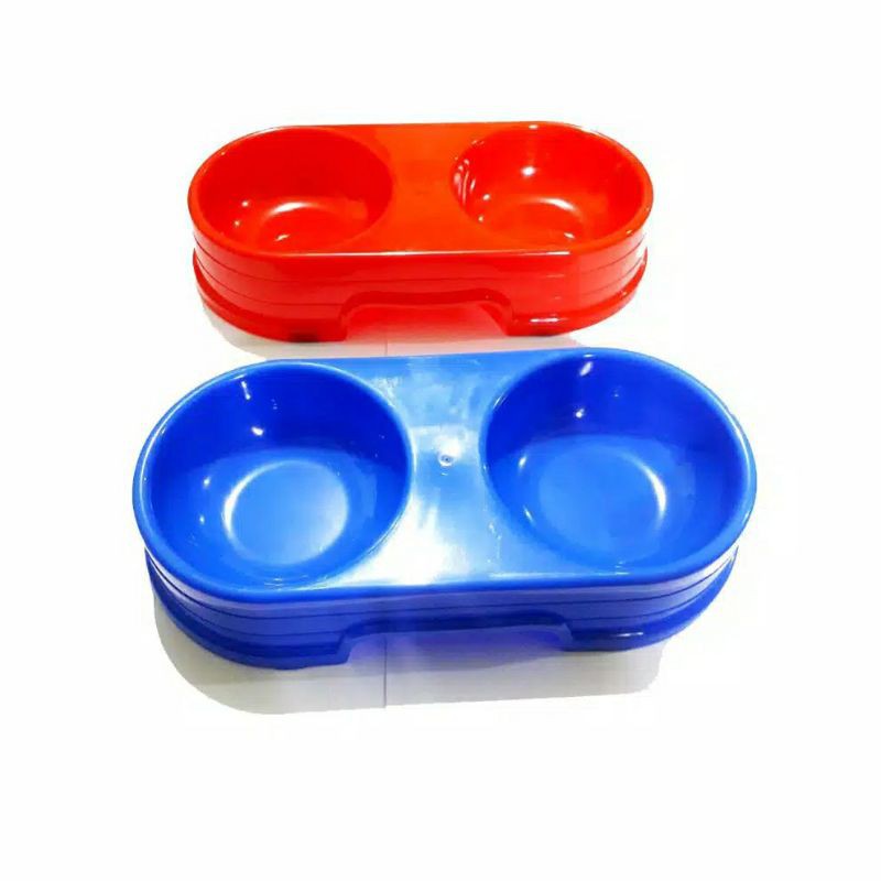 Tempat Makan Kucing Anjing Dobel Bulat Tinggi RANDOM