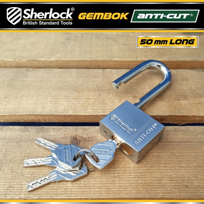 Gembok Original Sherlock Tools ANTI CUT 50 mm Panjang