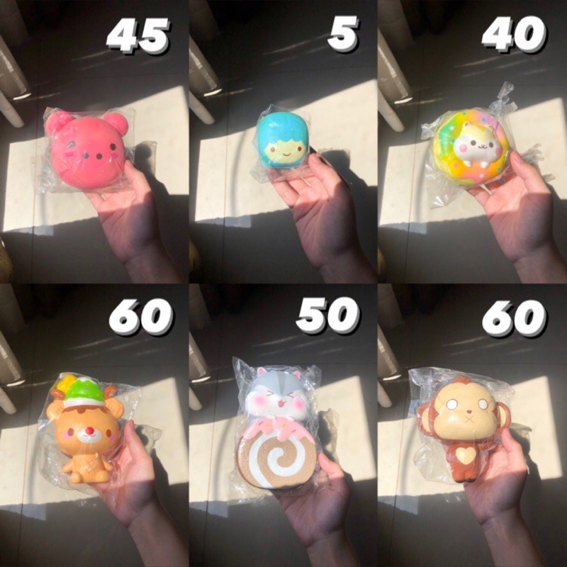 squishy yummiibear, creamiicandy, poli, punimaru, chigiri
