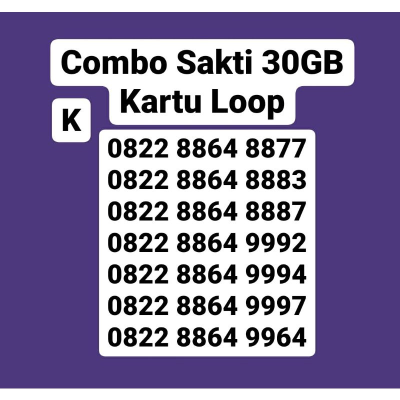 KARTU PERDANA SAKTI COMBO 32GB/26GB/ 21GB TSEL AS KODE K