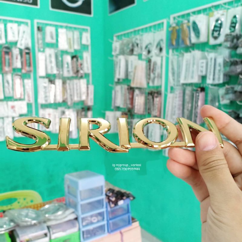 Emblem logo daihatsu SIRION GOLD ukuran original bagasi