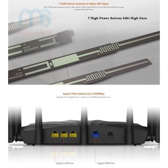Jual Tenda AC23 Dual Band Gigabit HP MU MIMO Beamforming Cloud Control User Shopee Indonesia