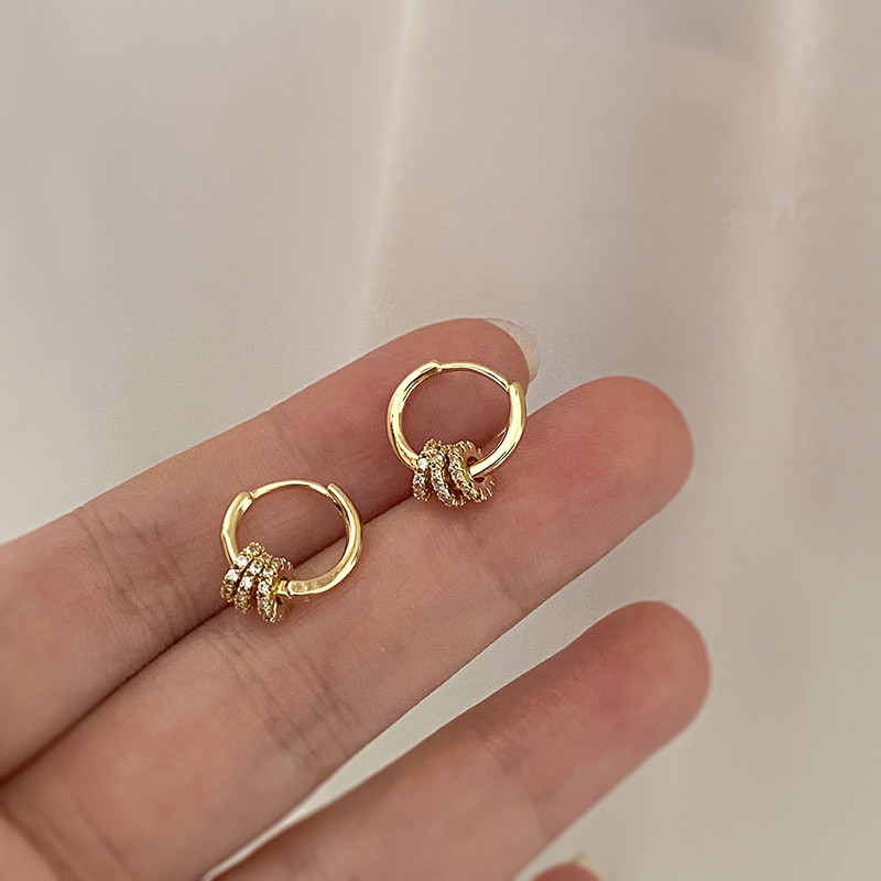 Anting Lingkaran Emas Anting Drop Anting Tindik Sederhana