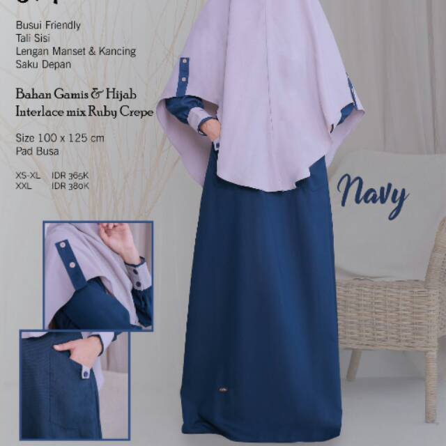 Gamis syari set hijab GM 57