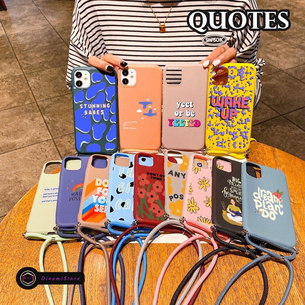 Softcase Slingcase Tali Lanyard Candy QUOTES Vivo Y91 Y93 Y95 Y91c Y70s Y30 Y50 DII3519
