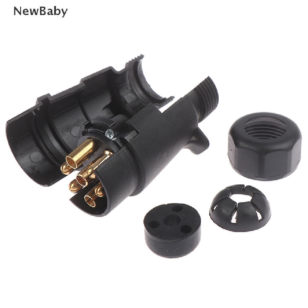 Newbaby Socket Plug Konektor 7 Pin Bulat Standar Eropa 12V Untuk Mobiltrailer