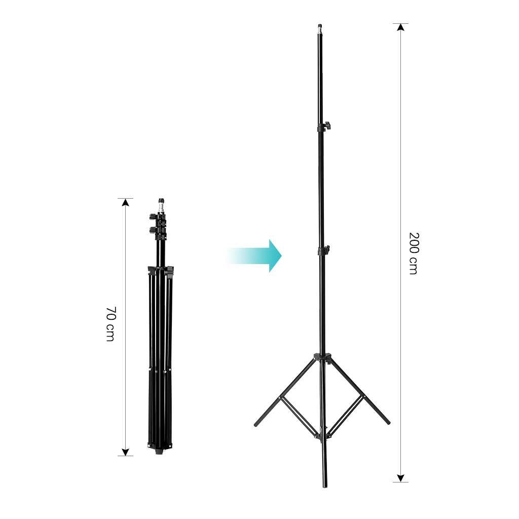 Portrait Foto Studio Set Lightning Kit Youtube Vlog Unboxing LS 02 Light Stand 200cm Multifungsi