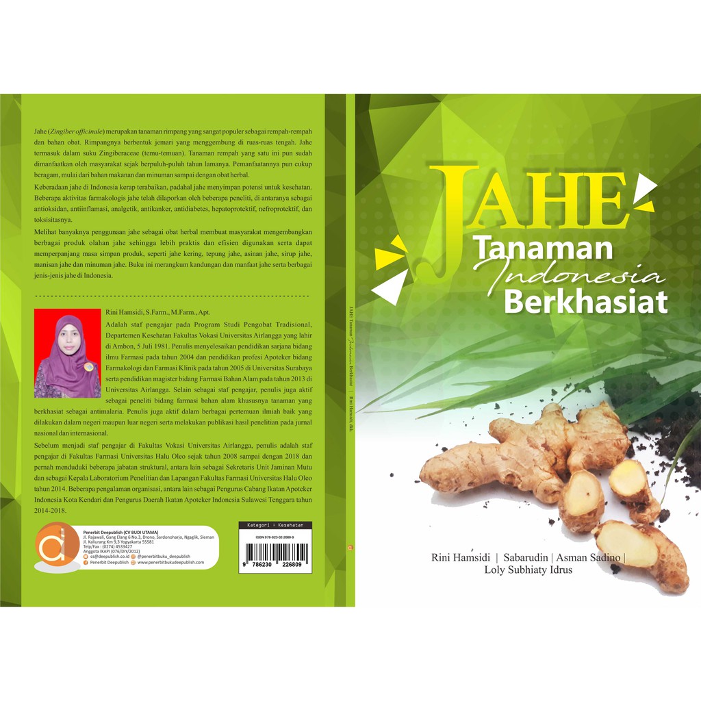 Jual Buku Jahe Tanaman Indonesia Berkhasiat - Deepublish | Shopee Indonesia