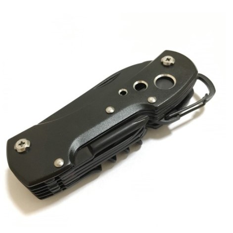 [ALAT SERBAGUNA ] - KNIFEZER Grand Harvest Pocket Knife EDC Multifungsi Titanium - MKE16 - Black