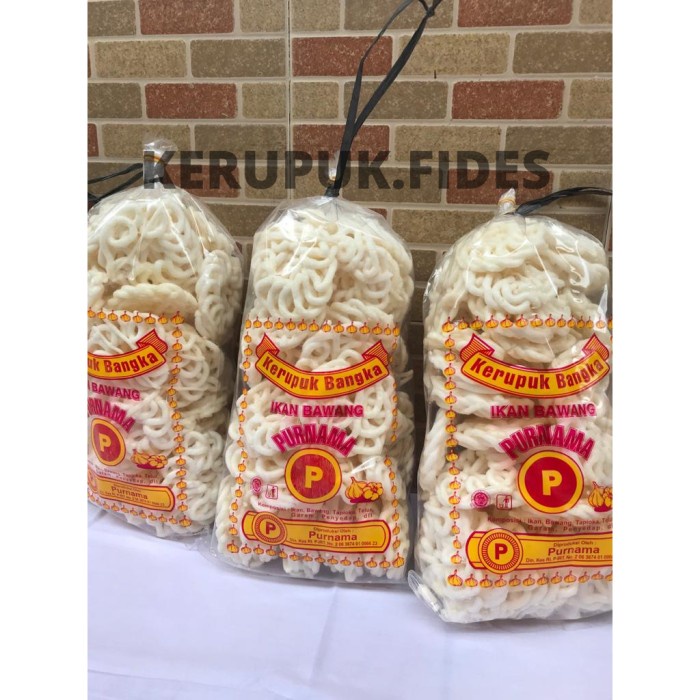 

vf501ge Kerupuk Bangka Purnama Ikan Bawang - Isi 20 Pcs Gurih Enak Mantap Dscscv