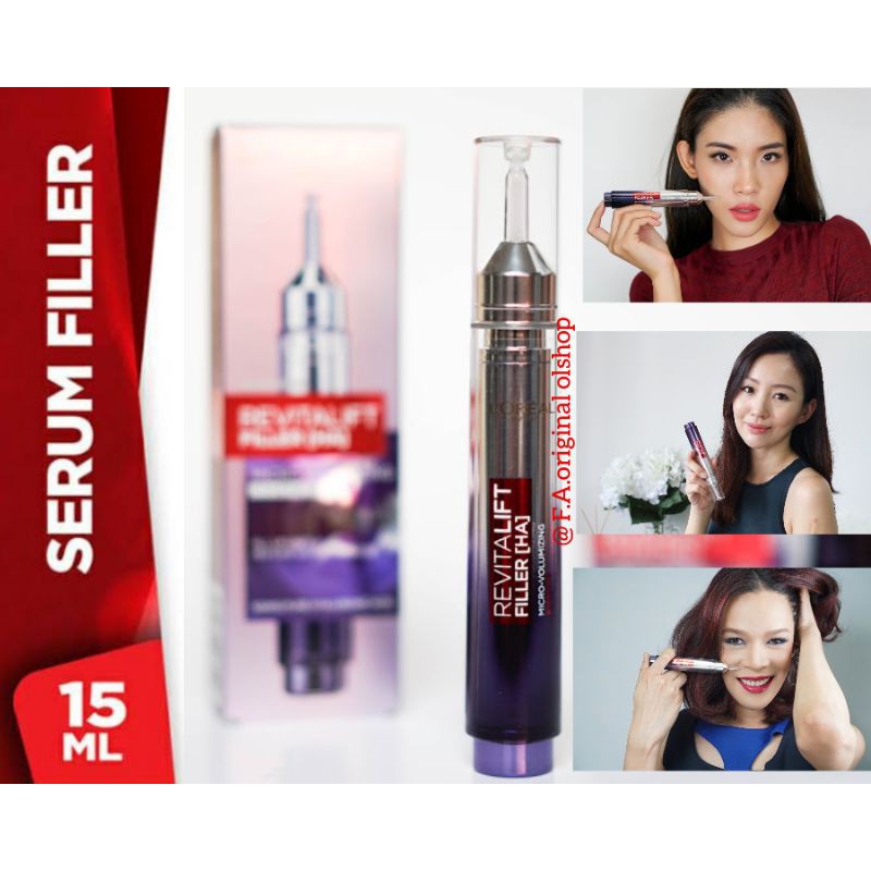 Serum wajah Loreal REVITALIFT FILLER SERUM HA  mengandung 100mg hyaluronic acid 15 ml
