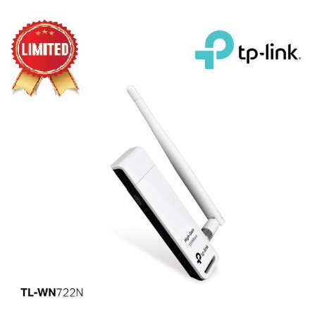 TP-LINK TL-WN722N 150Mbps Antena Wi-Fi USB Adapter 2.4 GHz USB 2.0 WPS Button