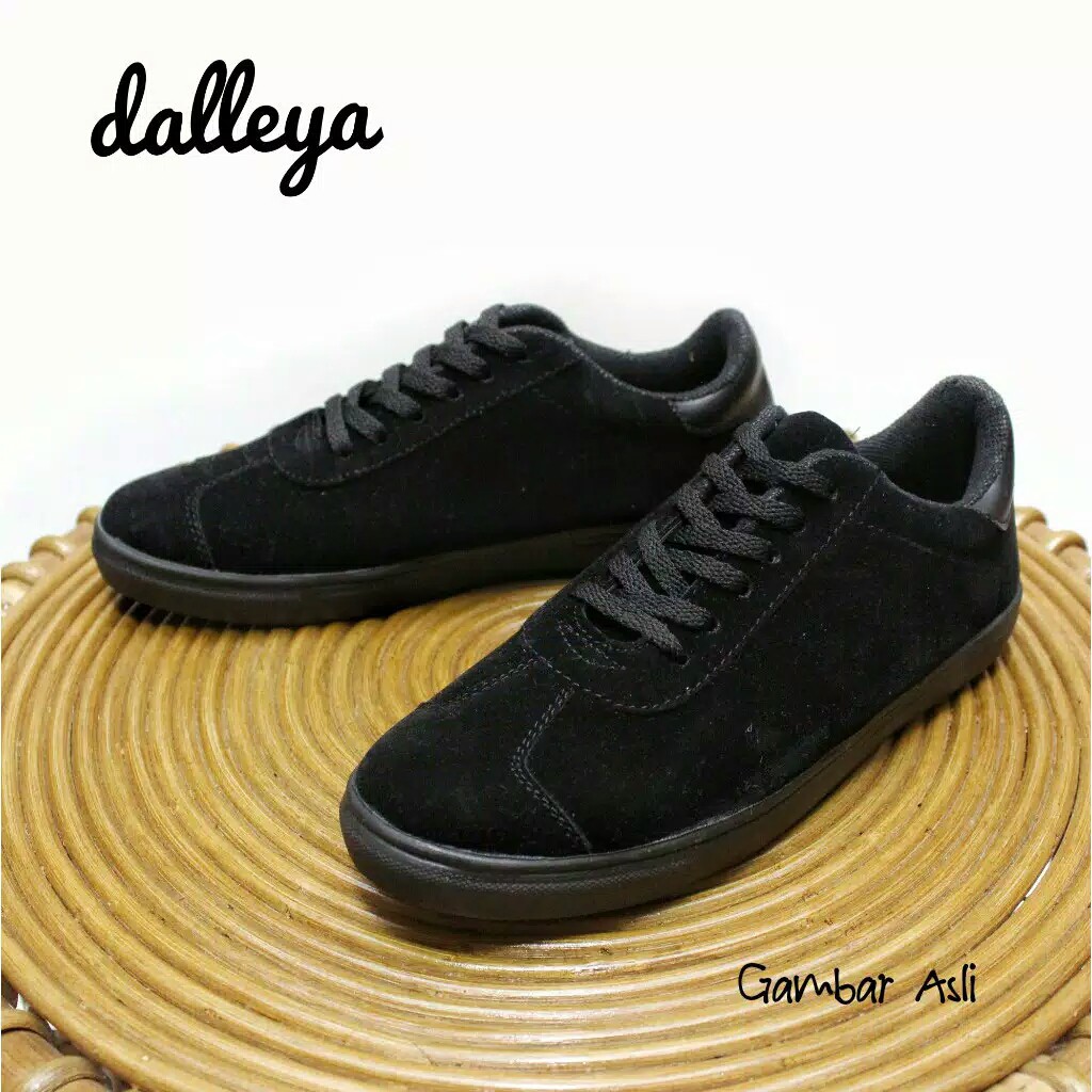 KAGAWA - Dalleya Shoes sepatu sneakers wanita realpict cantik casual hitam moka krem salem-HITAM