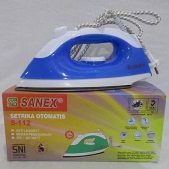Sanex Setrika Spray Steam Iron Seterika Murah Gosokan S112 S 112