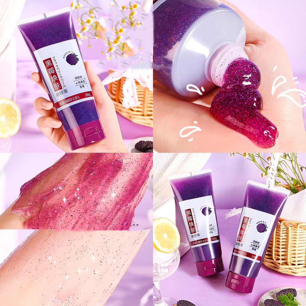 Exfoliating Gel Blackberry Body Scrub Peeling Eksfoliasi Kulit Mati 60ML XX072