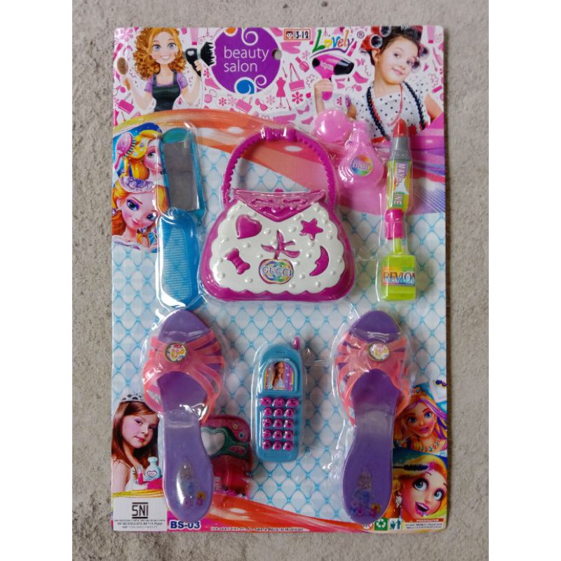 Mainan anak perempuan Beauty Salon Set tas anak