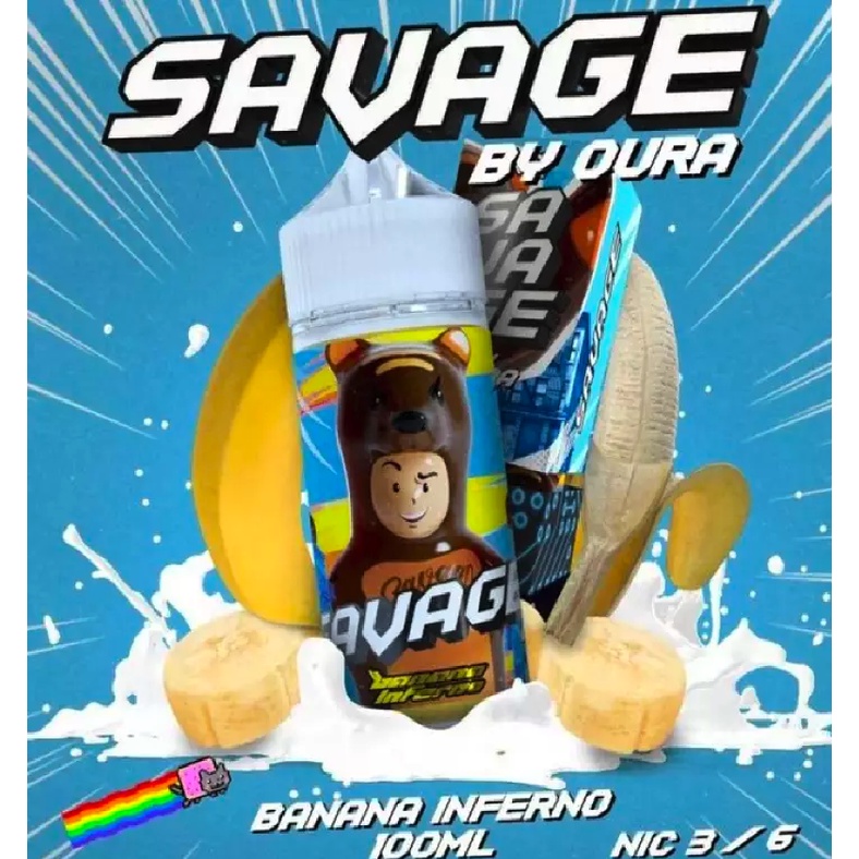 LIQUID POD 60ML SAVAGE BANANA INFERNO BY OURA