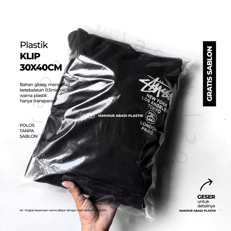 

Plastik Klip 30X40 POLOS Tanpa Sablon