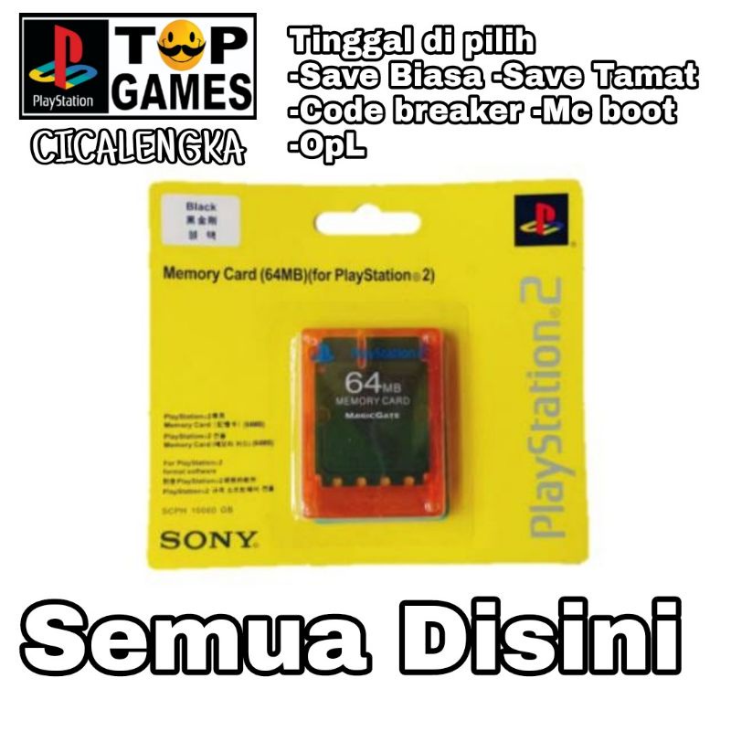 Memory card ps2 (8mb-16mb-32mb-64mb-128mb)