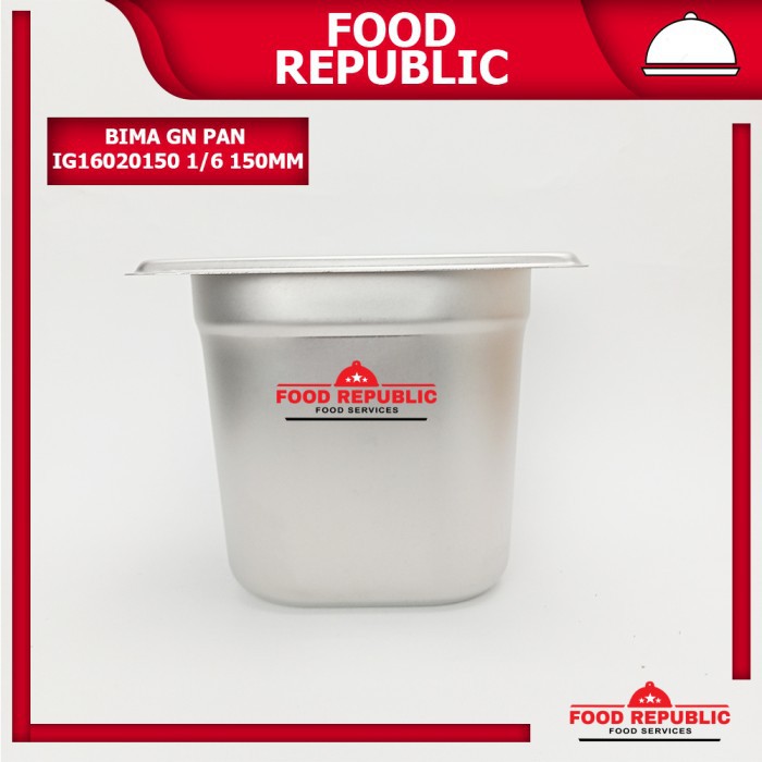 BIMA GASTRONOM FOOD PAN UKURAN 1/6 150mm - WADAH PRASMANAN STAINLESS