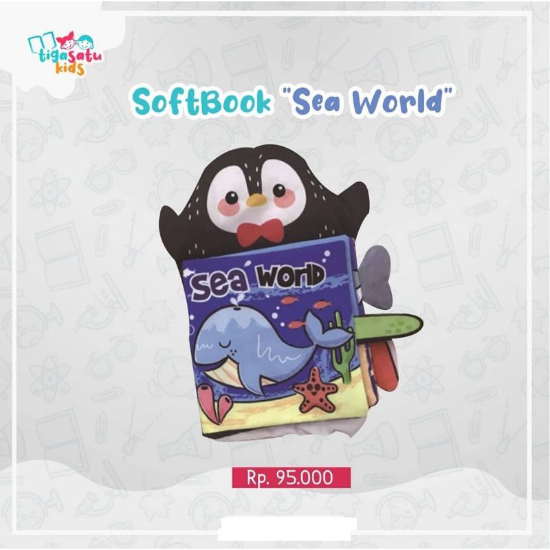 BUKU BANTAL Soft Book 2in1 tema Sea World