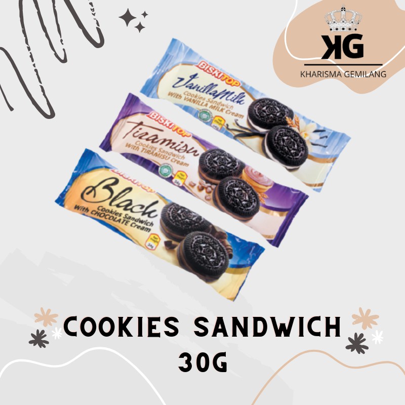 

BISKITOP - BLACK COOKIES SANDWICH 60g (isi 6 kue) Biskuit Biskitop Cemilan Biscuit Anak Kue Murah Oreo