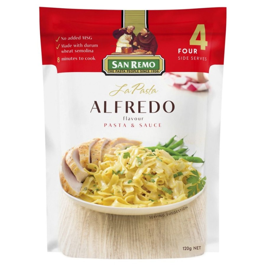 SAUCE &amp; PASTA SAN REMO LAPASTA ALFREDO 120GR