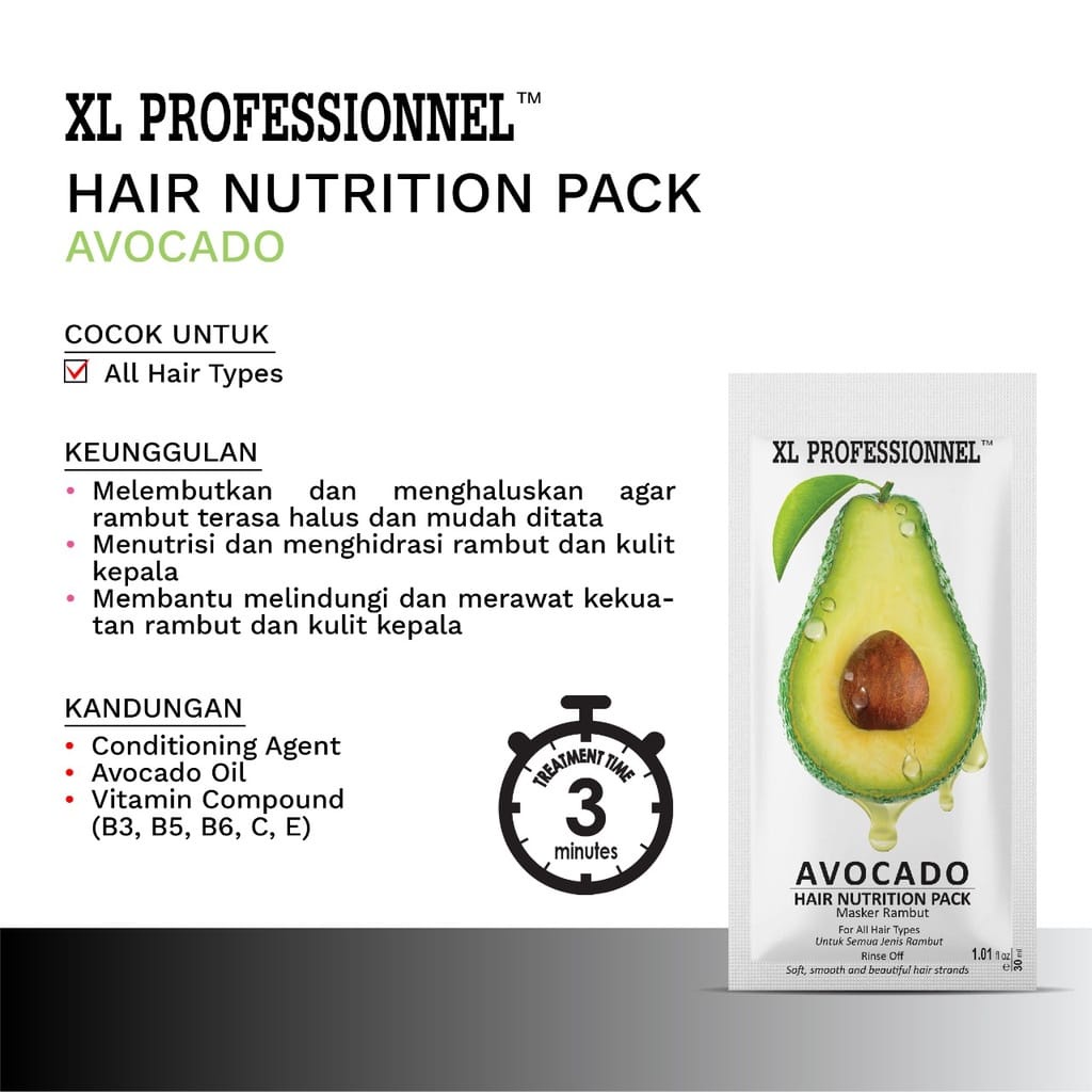 XL PROFESIONAL HAIR MASK 30ML MASKER RAMBUT SACHET PERAWATAN RAMBUT