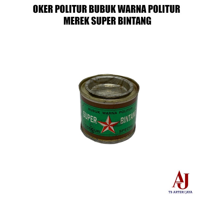 Bubuk Warna Politur Campuran Sirlak Emping Plitur Cap Bintang Oker