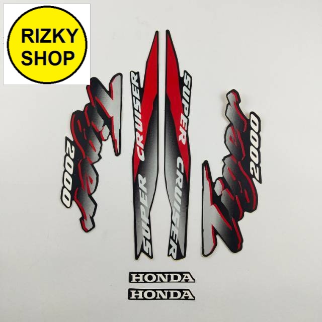 striping honda tiger 2000 lama hitam