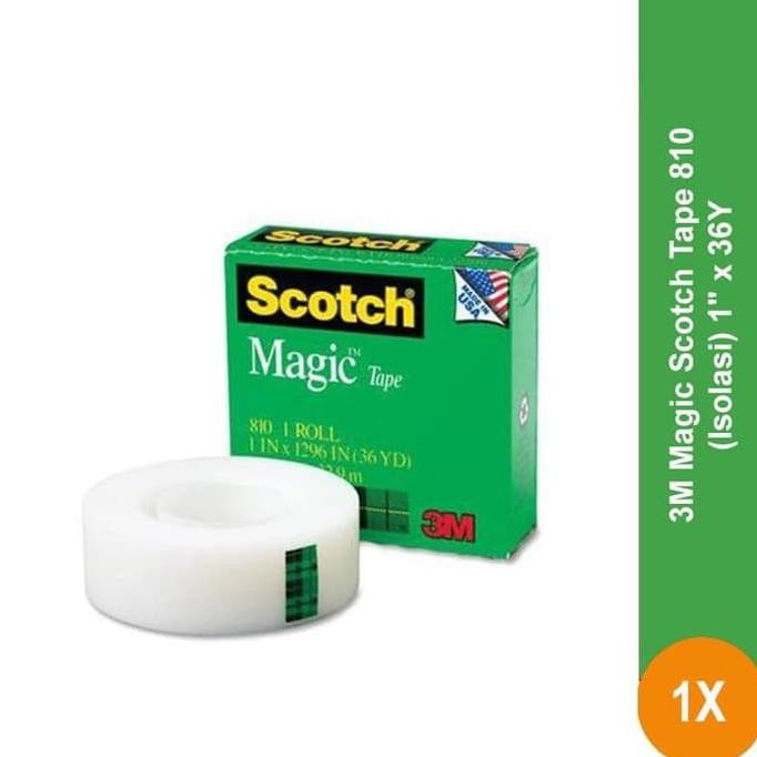 

Dapatkan 3M Magic Scotch Tape 810 (Isolasi) 1" X 36Y -Jual Isolasi Bening Kecil Juara