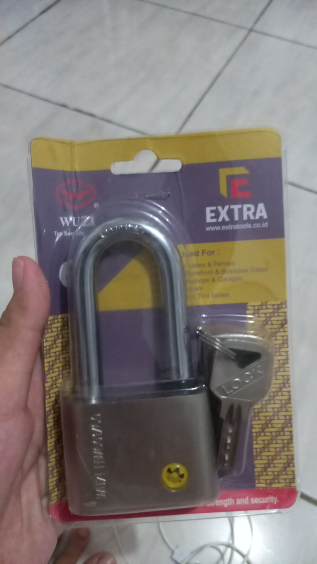 Gembok Extra Wuzi Gembok Panjang Kunci W