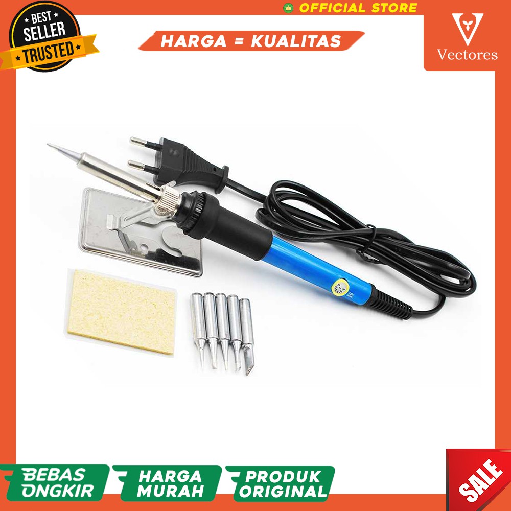 Solder Listrik Terbaik Adjustable 60W (5 Kepala)