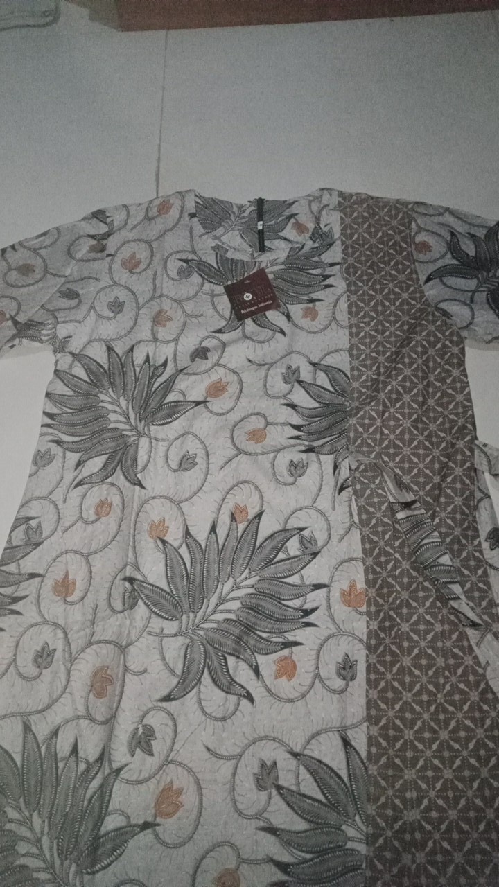 M-l-xl-xxl Jumbo Batik Tunik Wanita Asj Sa Hrb026 Kenongo Pekalongan Sogan Tulis