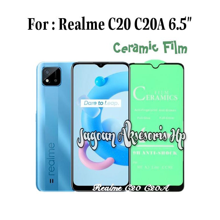 Tempered Glass CERAMIC Realme C20 C20A 6.5 inch Nano Ceramic Not Broken