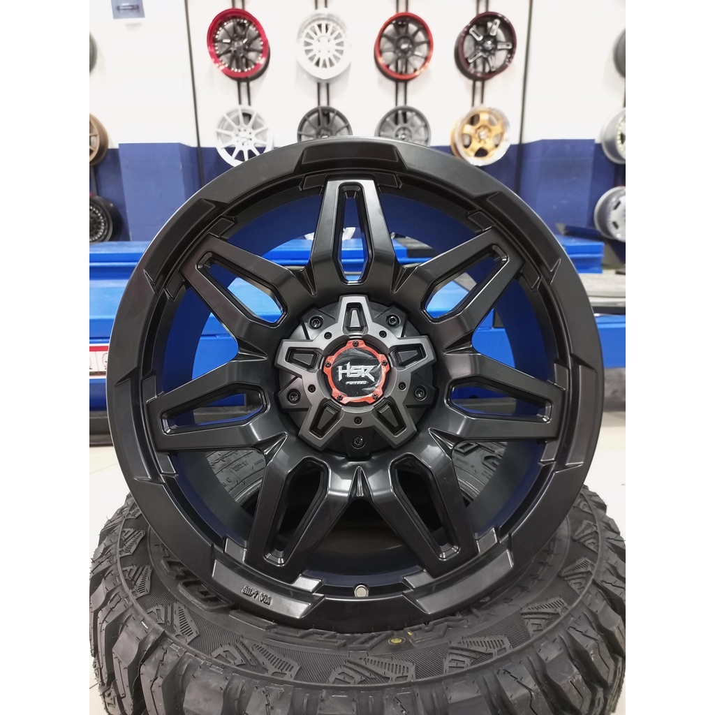 Jual velg mobil keren Fortuner R20 HSR Lemelu Ring 20 Warna Hitam Lubang 6x139,7 terbaru untuk Mitsu