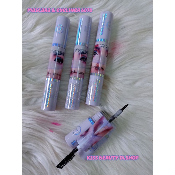 ECER IMAN OF NOBLE MASCARA&EYELINER 2 IN 1 NUDE PEACH BEST SELLER NO. 6080
